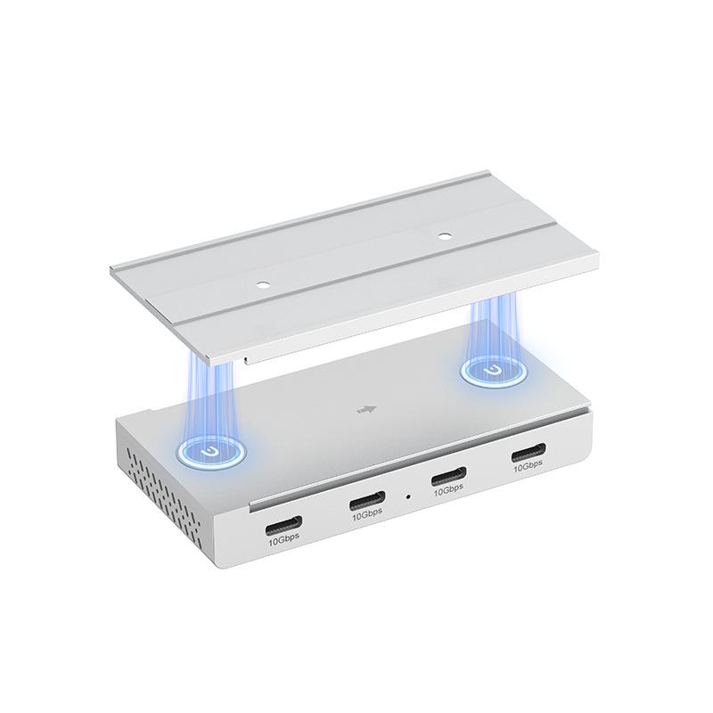Магнитный USB-хаб, док-станция с выдвижной направляющей для ноутбуков и настольных компьютеров с Type-C