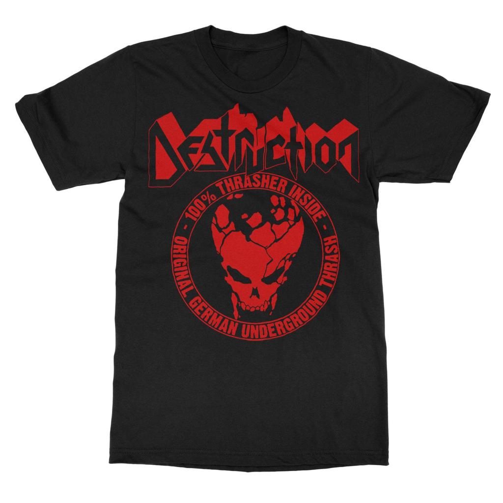 Футболка с принтом группы Destruction Mad Butcher Хлопок Графическая футболка Унисекс Женская Летняя Уличная одежда Топ