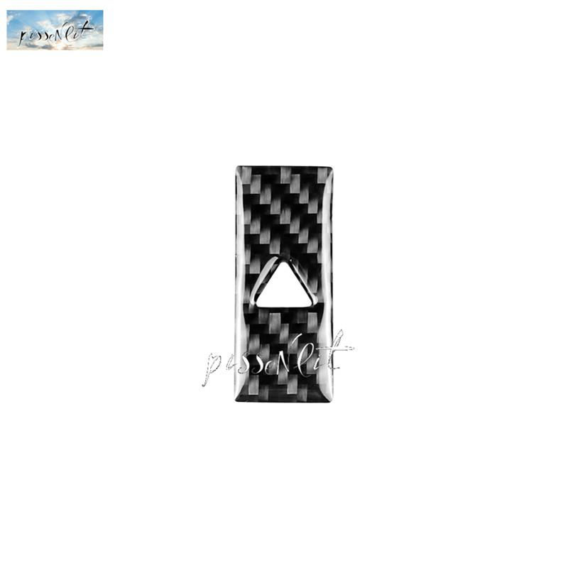 Накладка на центральный пульт управления из настоящего углеродного волокна, кнопка предупреждения о безопасности, подходит для mazda CX-5 CX5 2017 2018