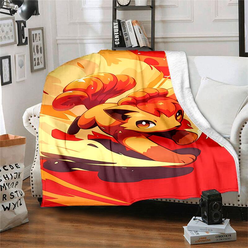 1pc Blanket Pokémon1 Print Design, Lightweight Blanket for Sofa, Bed- Soft &Warm, Gift for All Seasons like Christmas, Halloween