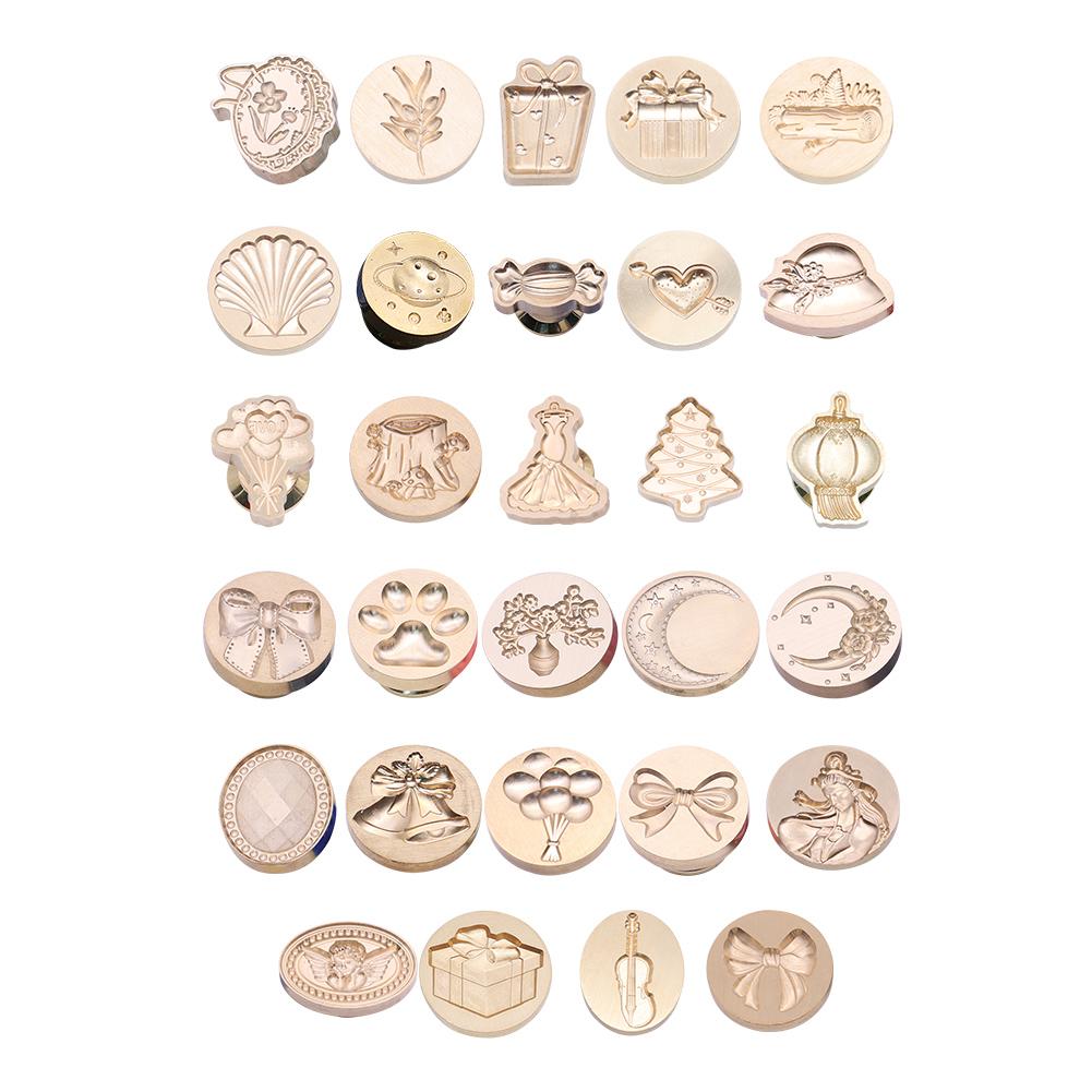 Сургучная печать Медная головка Классическая Ретро Фигурная Эмалевая головка для воска Пригласительный конверт 3D Стереоскопический рельеф для свадебной открытки