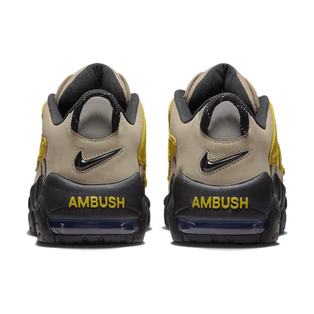 AMBUSH x Nike Air More Uptempo Low Limestone Унисекс Кроссовки Бежевый Ярко-желтый Черный FB1299-200