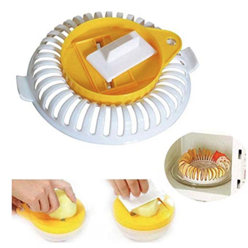 DIY Homemade Potato Chips Maker Plastic Potato Chip Slicer Potato Slicing Baking Rack Vegetables