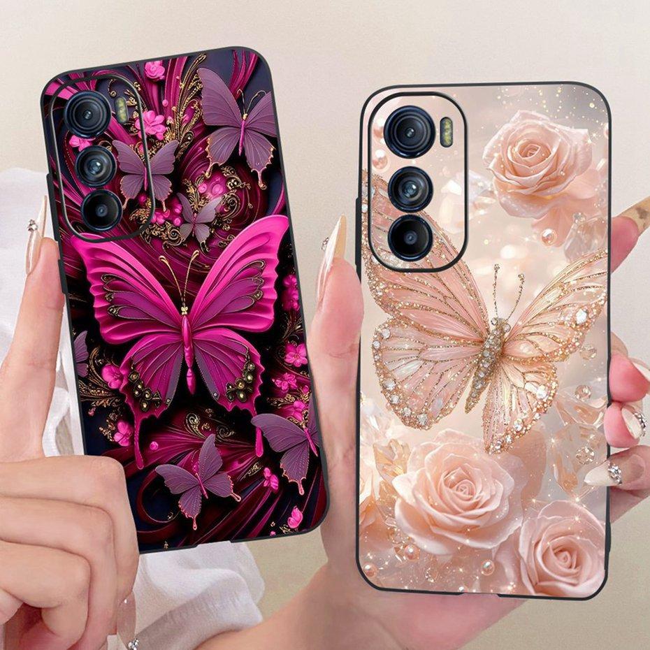Милый чехол для телефона с принтом для Motorola Edge 30 30Pro 30Neo, мягкие черные силиконовые TPU чехлы для MOTO Edge30 Pro Neo, защитные бамперы