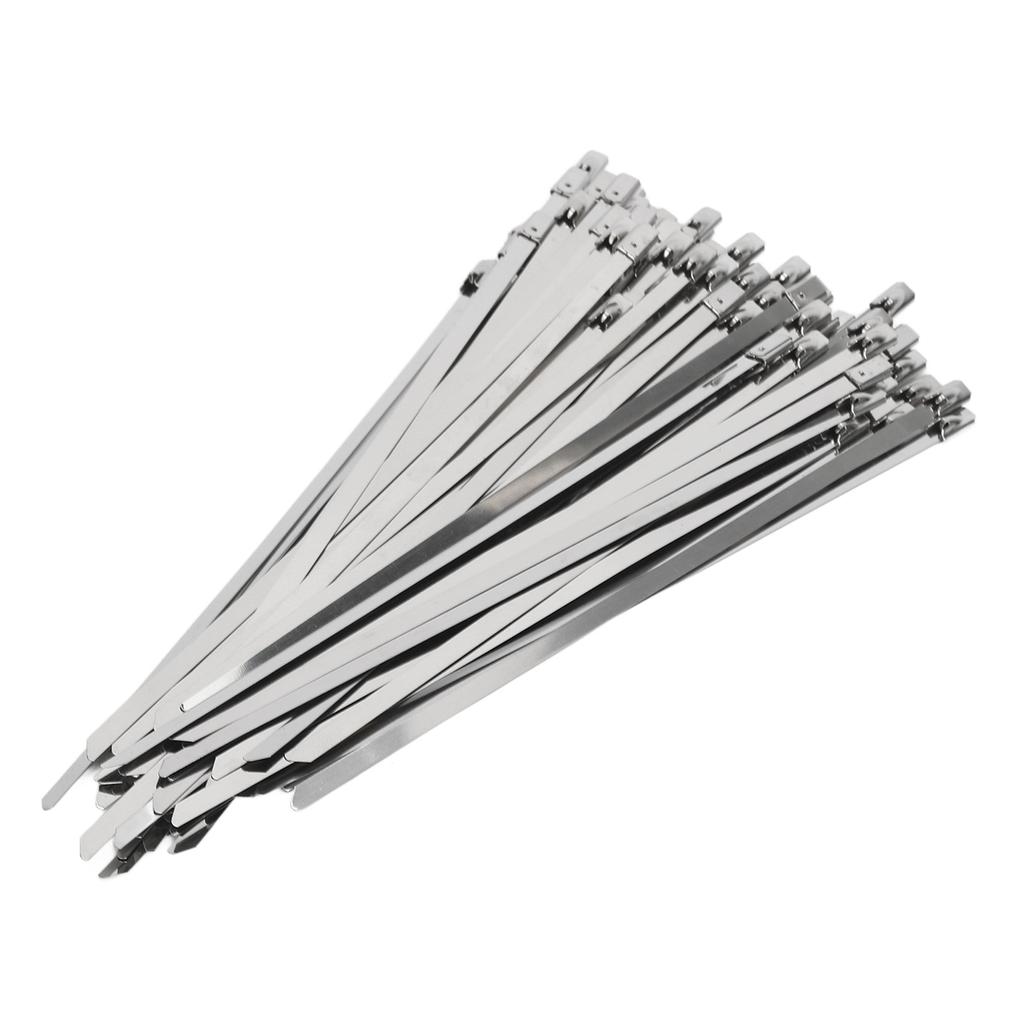 200 шт., кабельная стяжка из нержавеющей стали, ширина 4,6 мм, шланговая стяжка, самоблокирующийся комплект, комплект для проводной линии