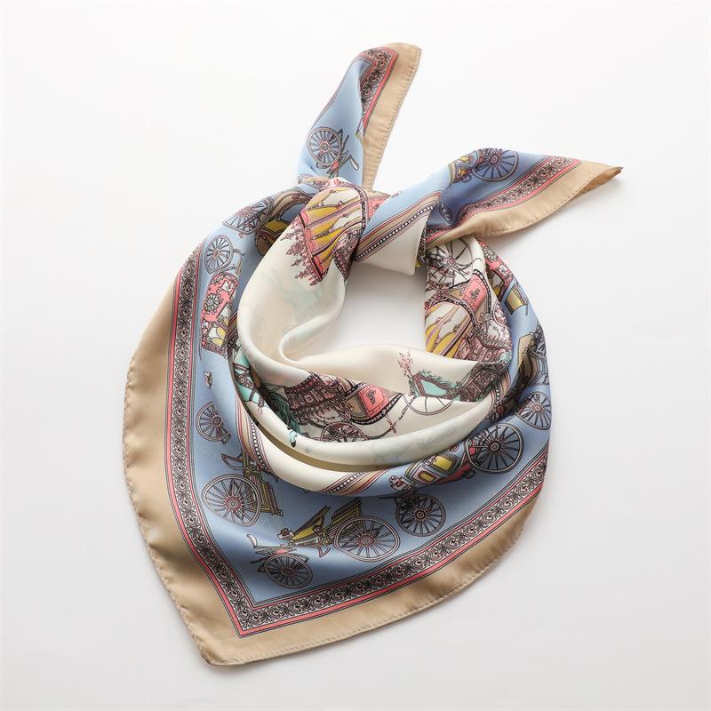 70 * 70cm New Silk Small Square Scarf For Women'S Neck Protection Professional Scarf Versatile Hair Tie Headscarf Scarf