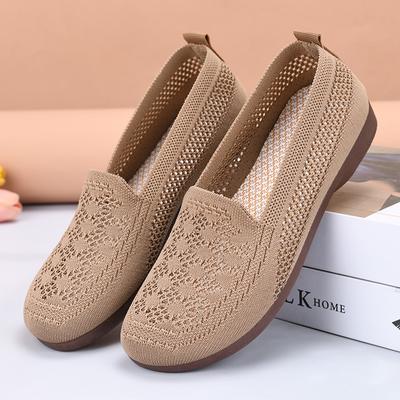 Женские летние туфли на плоской подошве Slip On Go Walk Shoes для женщин Удобные кроссовки для ходьбы Повседневная обувь из пеноматериала с эффектом памяти Трикотажные балетки Легкие мокасины