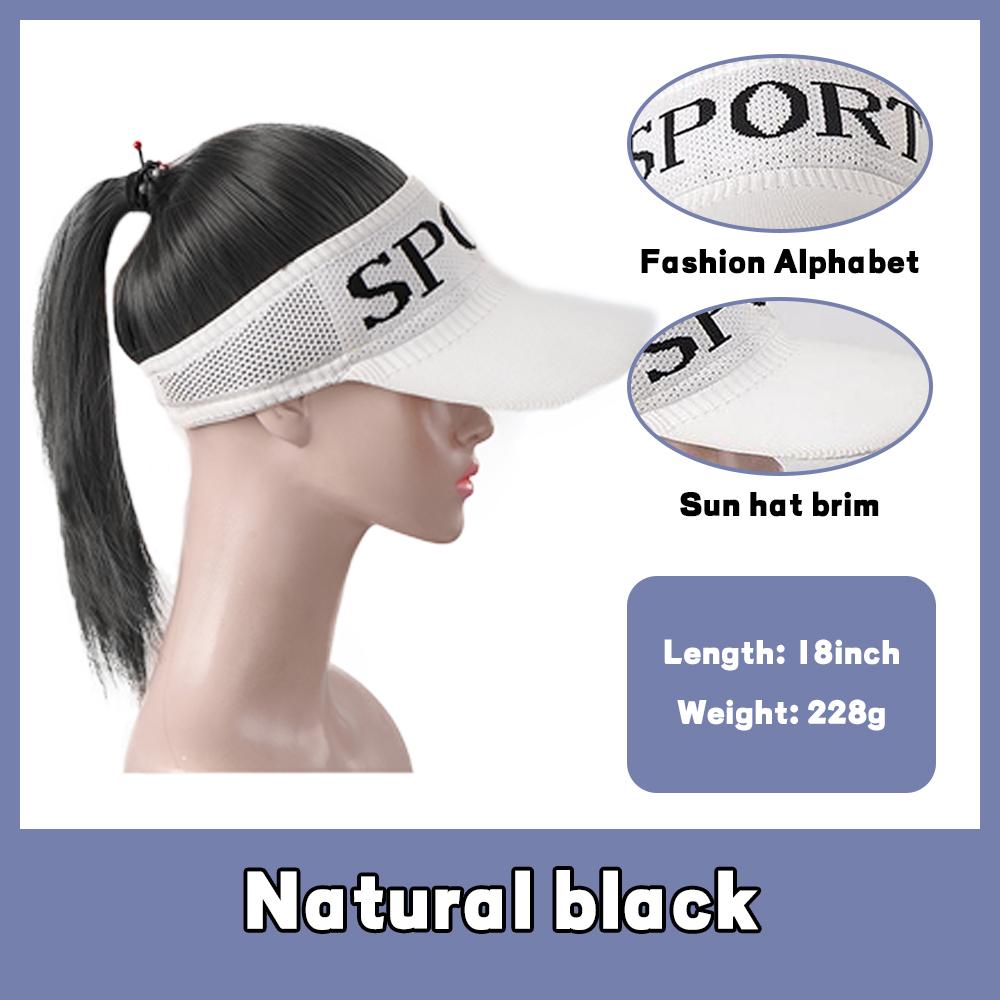 Модные весенне-летние шапки, парик с прямыми волосами, солнцезащитный козырек, бейсболка, новый парик, шляпа, наращивание волос
