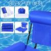 Inflatable Water Hammock for Adults, 120x100cm Portable Pool Float Lounger for Swimming & Relaxation Water Bed Chair
