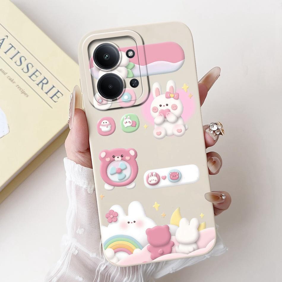 Для Xiaomi Poco C85 4G Милый Кролик Кошка Мультяшный Чехол Для Poco C85 C 85 4G Ударопрочный Мягкий Силиконовый Чехол