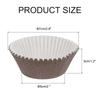 100 Pcs Cupcake Liners, Muffins Paper Baking Cups Wrappers Standard Greaseproof for Baking Cupcake Wrapper, Brown