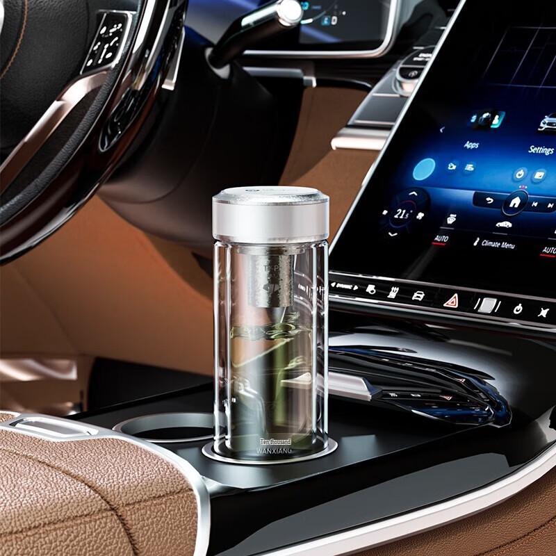 WANXIANG Double-Layer Antibacterial Glass Cup