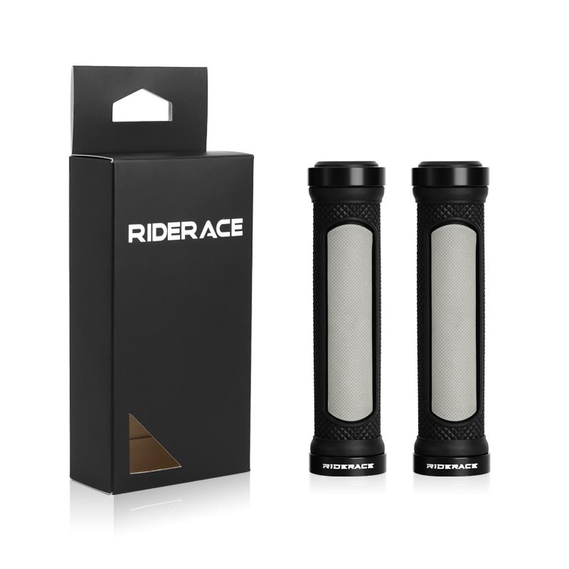 Велосипедные ручки TPR резиновые нескользящие амортизирующие накладки на руль горного велосипеда с двухсторонним стопорным кольцом из алюминиевого сплава