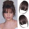 Women Clip-in Bangs Natural Wispy Forehead Hair Extensions Faux French Bangs Girls