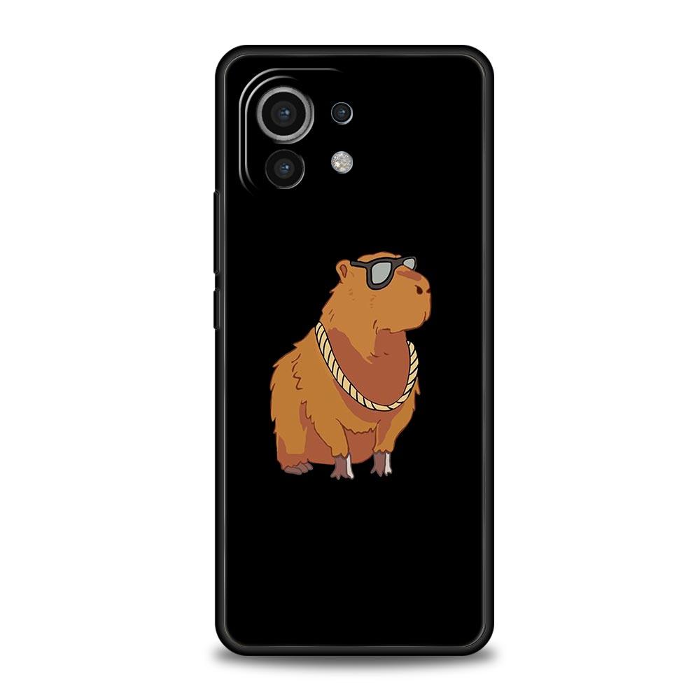 Cute Cartoon Capybara Luxury Phone Case For Xiaomi 12T Pro 12 13 11 Ultra Mi Note 10 Lite 10T 5G 11X Pro 11T 9T Soft Cover Coque
