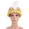 Забавная шляпа в арабском стиле с пером, личность, карнавалы, вечеринка, Рождество, унисекс, повседневная шапка-бини, взрослая кепка