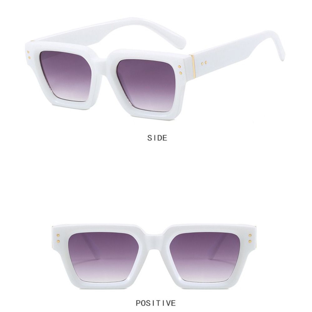 UV400 Multicolor Lenses Eyewear Rice Nail UV400 Sun Glasses Square Frame Sunglasses Beachside