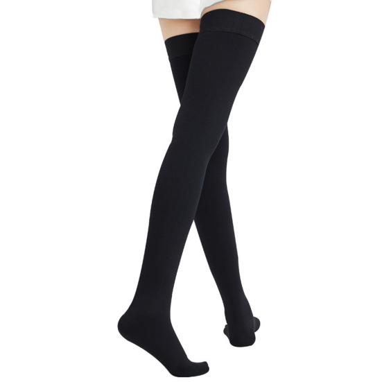 1 Pair Compression Stockings Women Men Thigh High Closed Toe 20-30 MmHg Graduated Support Compression Socks