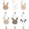 Детская цепочка-клипса для пустышки, плюшевая подвеска в виде животного, держатель для пустышки, поводок, подвесной ремешок, украшение для новорожденного младенца