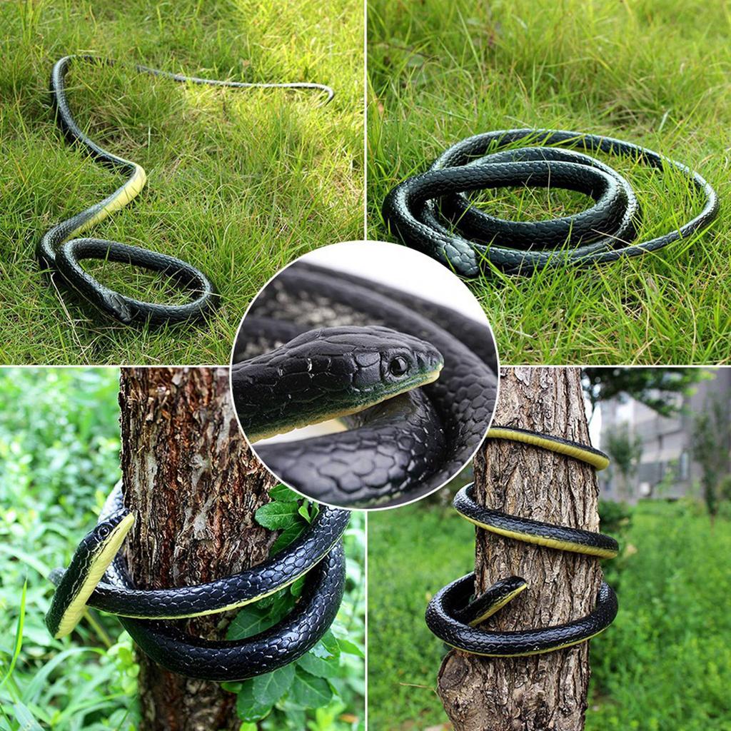1Pc 130cm , Rubber Snake Garden Props Funny bendy toy Rlistic Soft fake snake rlistic Joke Prank Toy Gift Hot