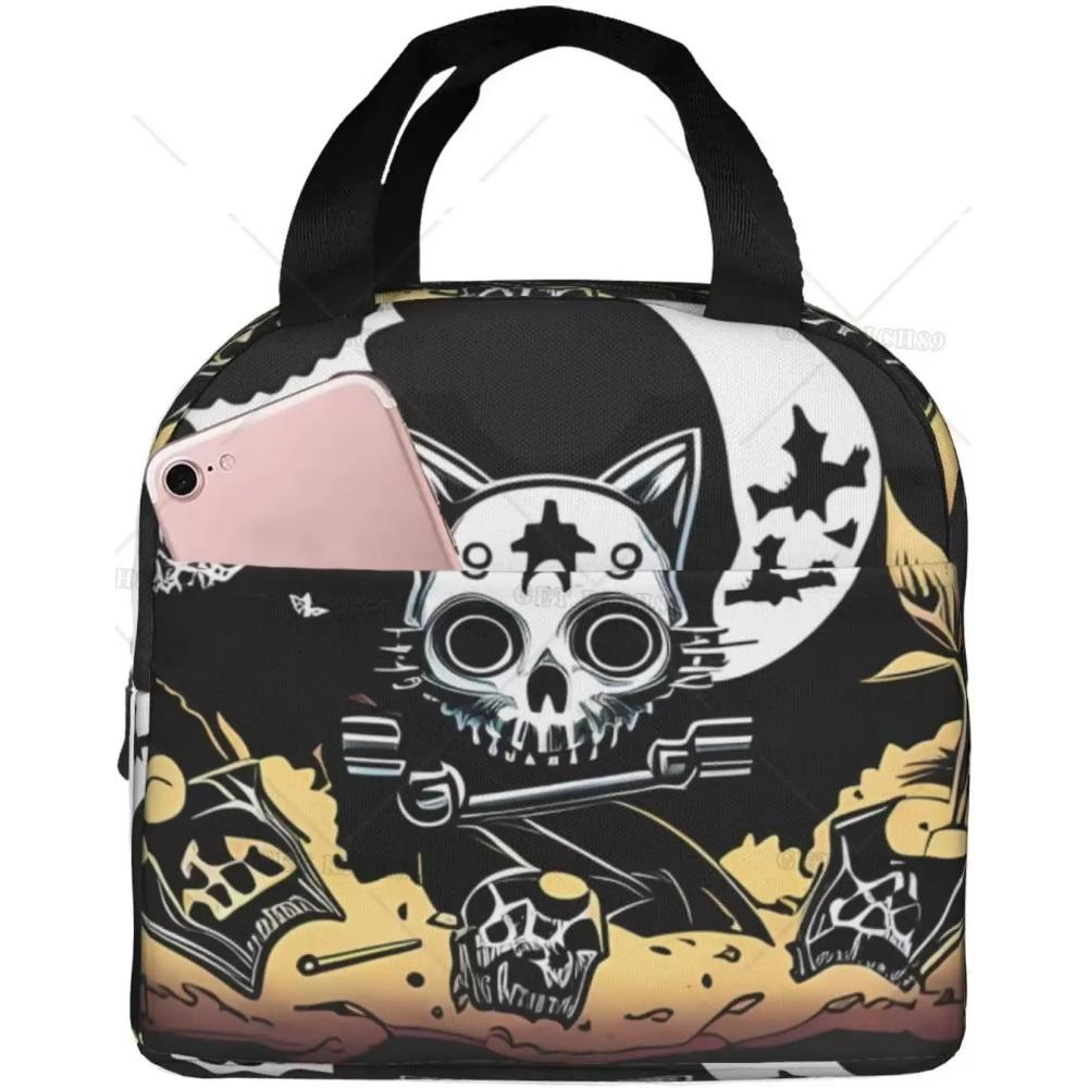 Сумка-холодильник Butterfly Skeleton Cat для женщин и мужчин, водонепроницаемая многоразовая сумка-холодильник для ланча, сумка-холодильник для учебы или работы