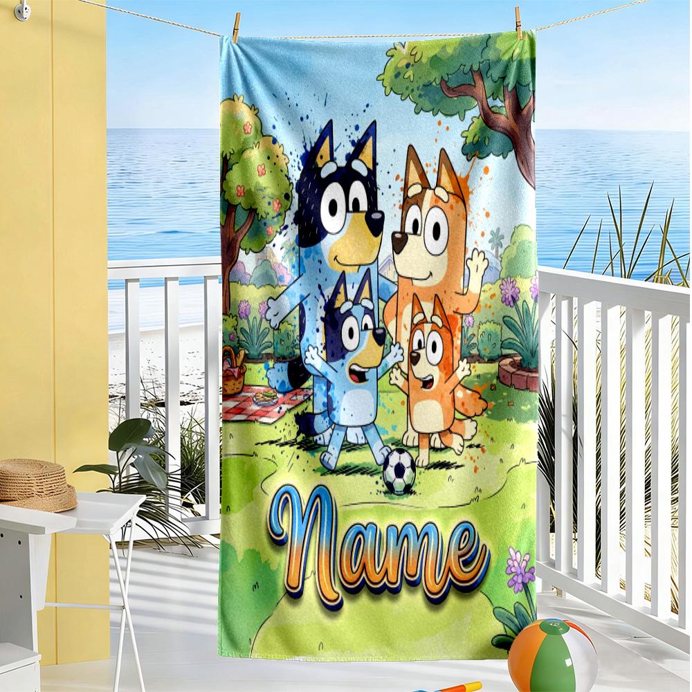 Winter Sports Fun Personalized Text Beach Towel Super Soft Microfiber Quickdry Fabric Portable for SwimmingBeachCamping Travel Beach AccessoriesGym