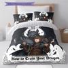 How Train Dragon Pattern Bedding Quilt Set Quilt Cover Pillowcase Home Birthday Gift(1 * duvet cover + 2 * pillowcase, without core)