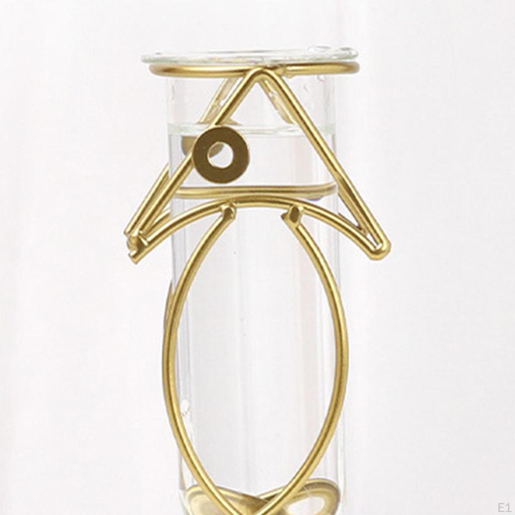 Ваза для растений, Держатель для ваз с сушеными цветами из железа, Стеклянная подставка-стеллаж для растений для декора рабочего стола дома