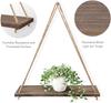 Wooden Rope Swing Wall Hanging Plant Flower Pot Tray Mounted Floating Wall Shelves Nordic Home Decoration Moredn Simple Design