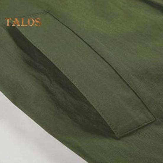 Осень-весна Женская ветровка с отложным воротником и воротником-стойкой Двубортное свободное пальто средней длины Однотонное пальто для поездок на работу Пальто для походов