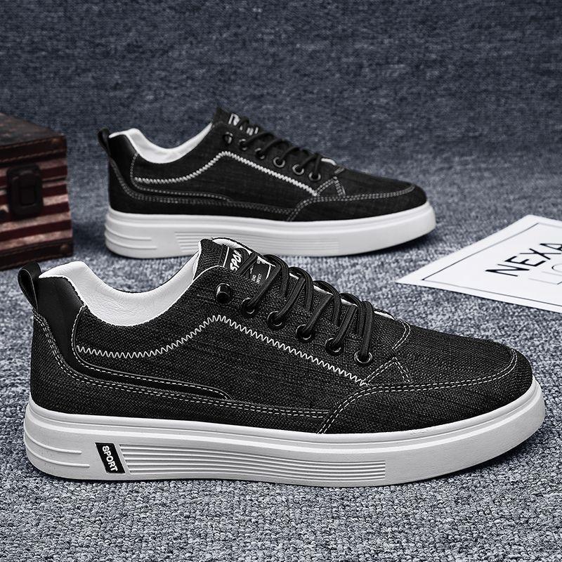 Summer Work Versatile Wear-resistant Board Shoes Popular Men's Casual Sports Cloth Shoes New Lightweight Breathable Canvas Men's Shoes