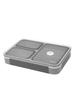 Foodman Bento Box, Slim, Can Be Carried Upright, 600ml, Clear Gray, Leak-Resistant, Double Sealing, Secured with 4-Point Lock, CB Japan, DSK