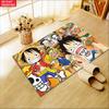 Chibi Anime Pirate Crew Doormat, Cute Cartoon Non-slip Floor Mat, Decorative Entrance Rug for Home Living Room Bedroom