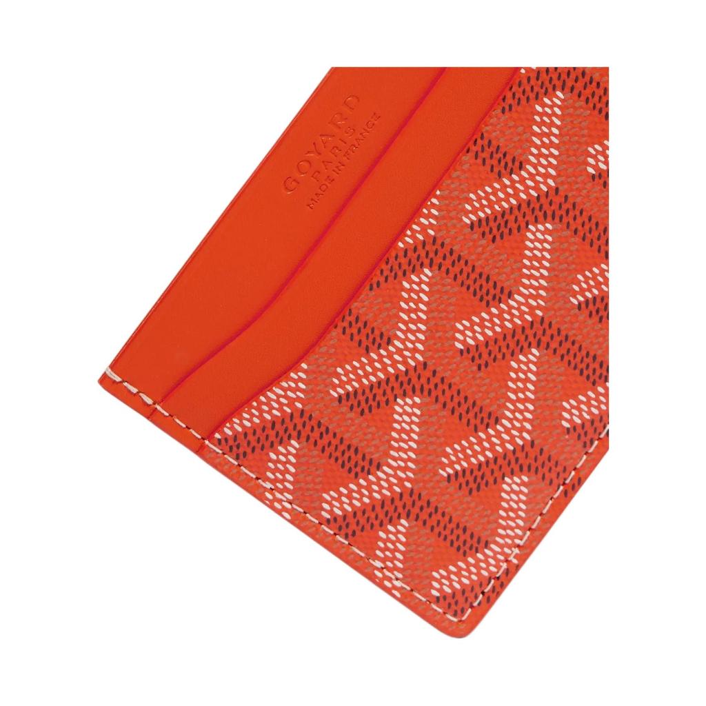 Goyard Кардхолдер Saint-Sulpice с геометрическим узором, напечатанный на холсте и телячьей коже, с цветовыми блоками, унисекс, цвет-1, цвет-2, цвет-3. STSULPPMLTY