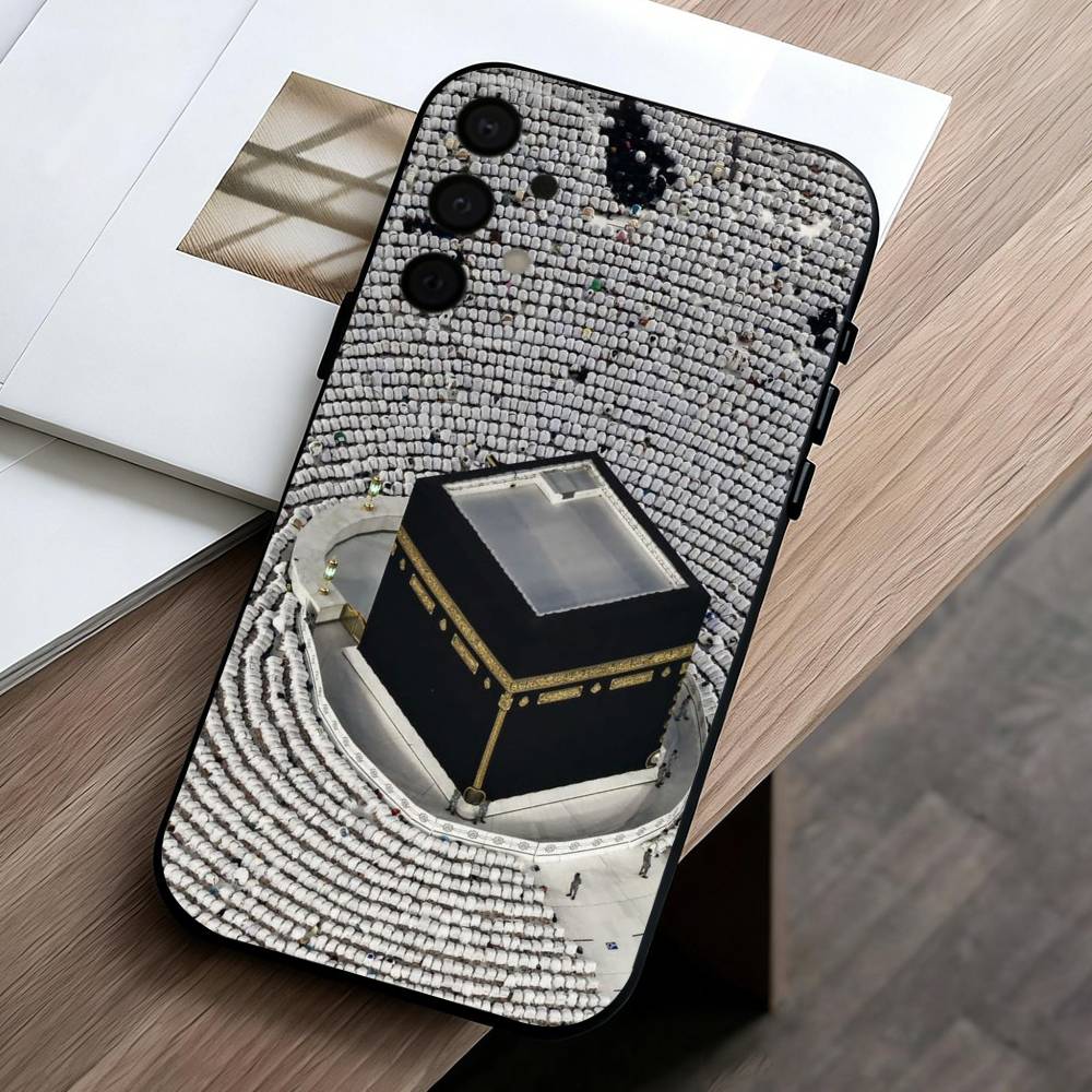 M-Moslem and K-kaaba phone Case For Samsung Galaxy A73,A72,A71,A70,A53,A52,A51,Others Soft Black Shell