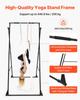 Yoga Stand Frame, Max 200 kg Load Swing Stand, Triangular Structure Aerial Rig, Aerial Silk Stands with EVA Foam & 6m Yoga Hammock, 4-Level Horizontal