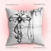 Cyber Sigil Cross Goth Pillow Covers Cartoon Sofa Decorative Home Double-Sided Printing Short Plush Cute Cushion Cover