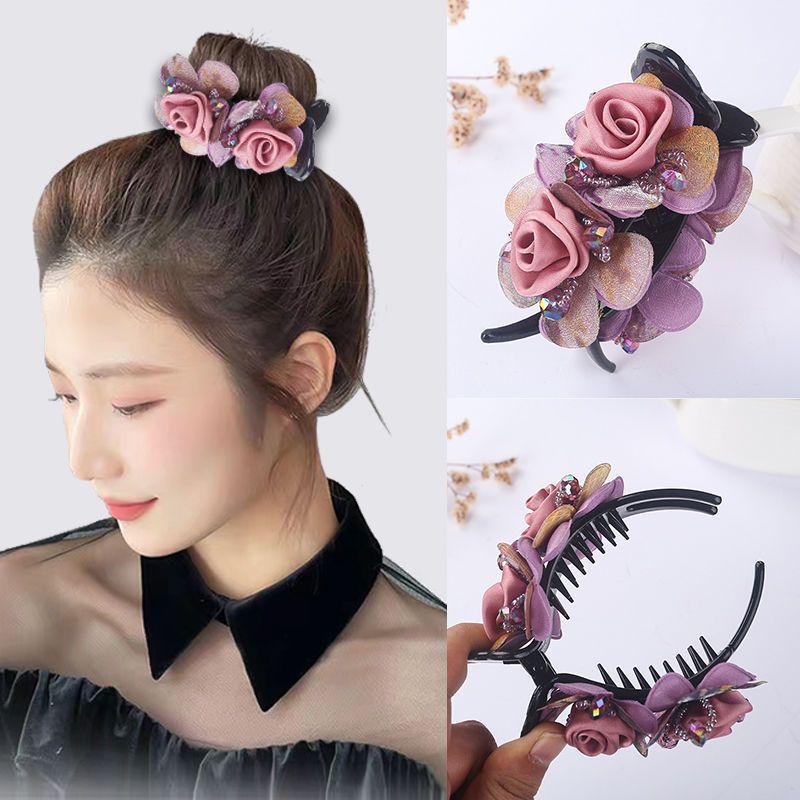 Высококачественная женская большая заколка-краб для волос для осени/зимы - Элегантная заколка-акула для конских хвостов