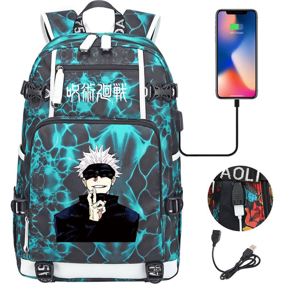 Рюкзак с USB-наушниками с принтом Jujutsu Kaisen
