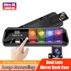10'' 1080P Car Mirror Dash Cam Dual Lens IPS Touch Screen Stream Media Night Vision Drive Video Recorder DVR Rearview Camera