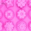 Puntos DIY силиконовая форма для выпечки шоколадных конфет в форме цветка с 12 отверстиями