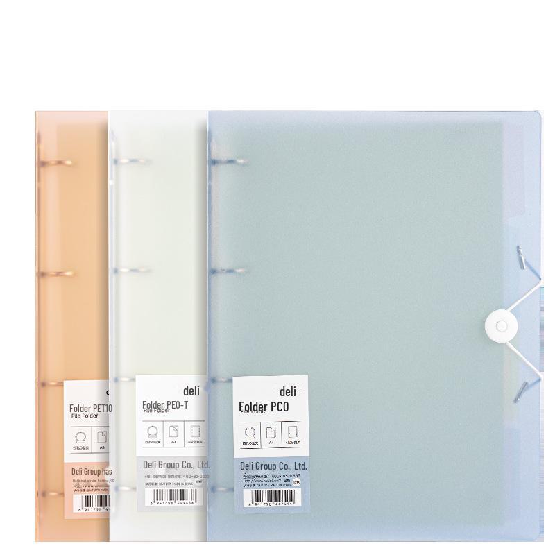 Папка-регистратор формата А4 с четырьмя отверстиями, бумагой для проверки пробивки отверстий и большим объемом для хранения.