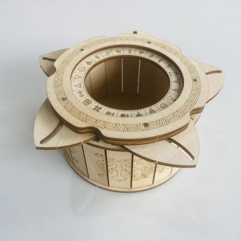 3D Пазл Сделай Сам Деревянная Механическая Коробка Модель для Сборки Взрослый День Рождения Хэллоуин Рождество Подарок