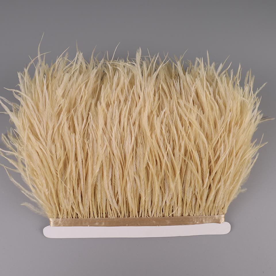 2М Страусиные перья на ленте для рукоделия шитья в платье декоративные перья на тесьме бахрома для одежды