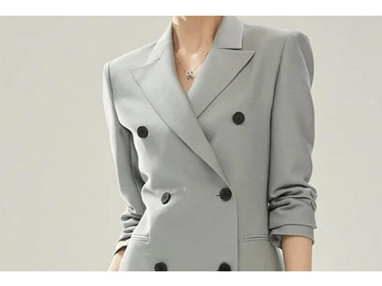 Шикарный модный пригородный костюм: Комплект из облегающего блейзера и юбки для изысканного стиля OL