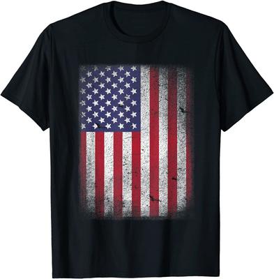 Футболка унисекс с флагом США, 4 июля, американская красная, белая, синяя футболка в полоску со звездами и днем