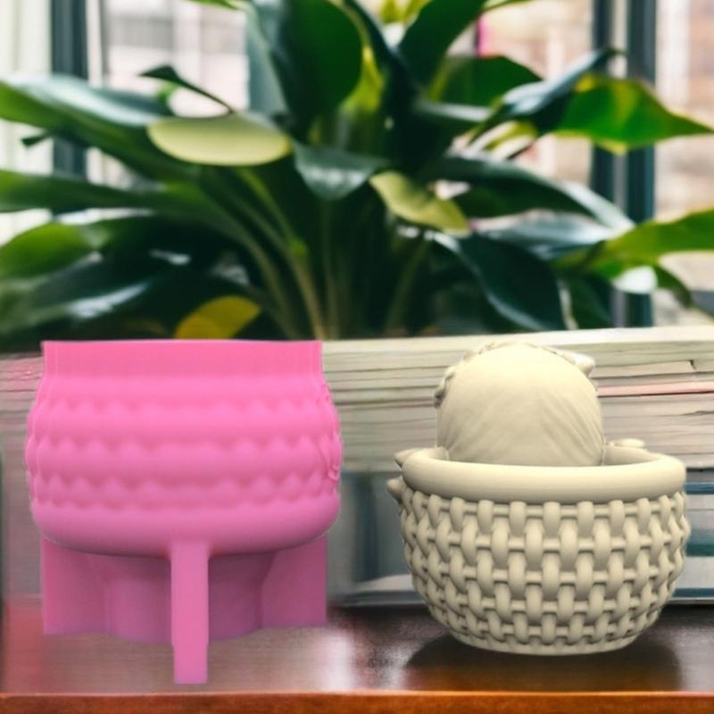 Набор из 4 форм для кашпо, формы для цветочных горшков, силиконовая форма в форме девочки для бетона, материалы для ручной работы для изготовления цветочных горшков своими руками