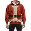 Men's And Women's Personalized And Creative Christmas Printed Long-sleeved Hooded Sweatshirt, Men's Fashionable Christmas Clothing, Casual Sports Top