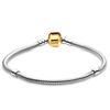 Rz Authentic 925 Sterling Silver Charm Snake Chain Bracelet Bangle Women's Romantic Party Accessories Fashion Gift