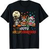 Happy Hallothanksmas Raccoon Lover Halloween Merry Christmas T-Shirt
